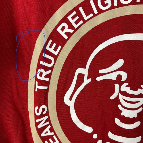 True Religion Buddha Puff Print Crew Tee (Online Exclusive) Style# 108011 - sz L - Picture 12 of 14